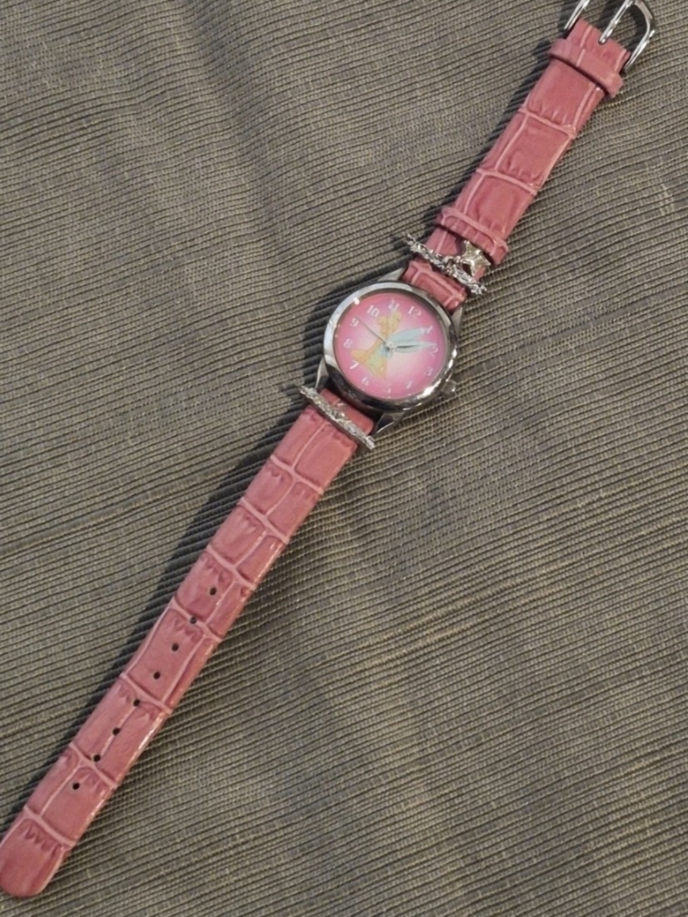Tinker Bell Pink Leather Watch MU1187 - Seiko SII Build - Running!